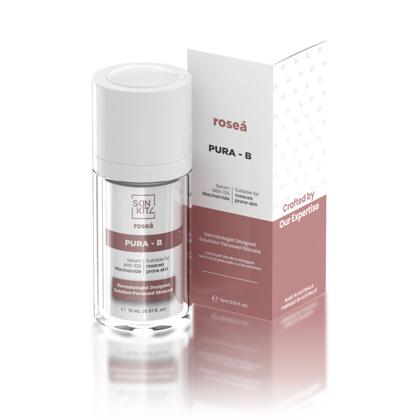 SkinKitz Roseá PURA-B Serum 15mL